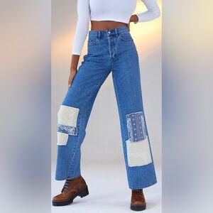 *Great Condition* PACSUN - Eco Bandana Patchwork Jeans